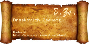 Draskovich Zsanett névjegykártya