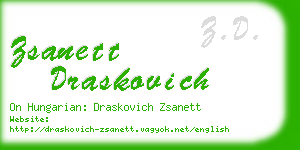 zsanett draskovich business card